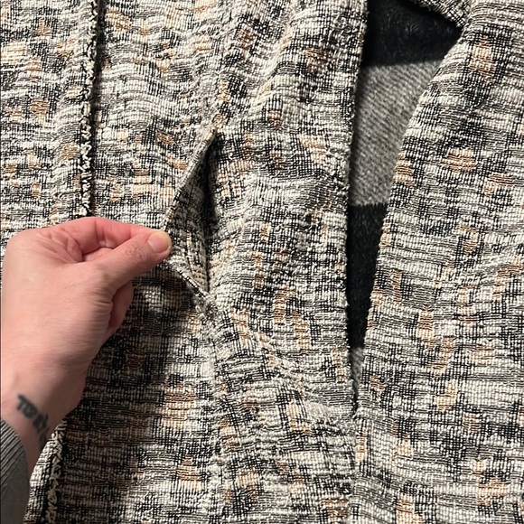 Dolan by Anthropologie Gray, White, Beige Knit Cardigan / Blazer Jacket size XS - Picture 10 of 16